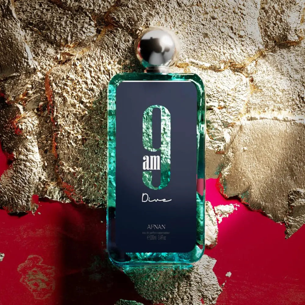 Afnan 9 AM Dive Unisex Eau de Parfum (EDP) 100ML, Fresh Aquatic Citrus Scent, Long Lasting Daytime Spray