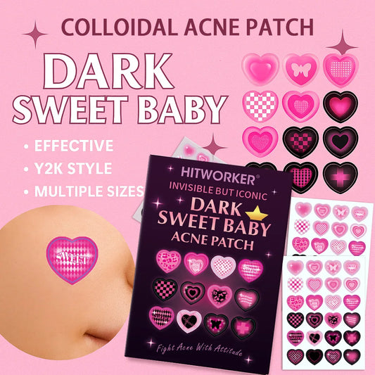 120/48 pieces/box of cute heart-shaped acne patches - non-alcoholic, used to absorb acne secretions, essential for acne care