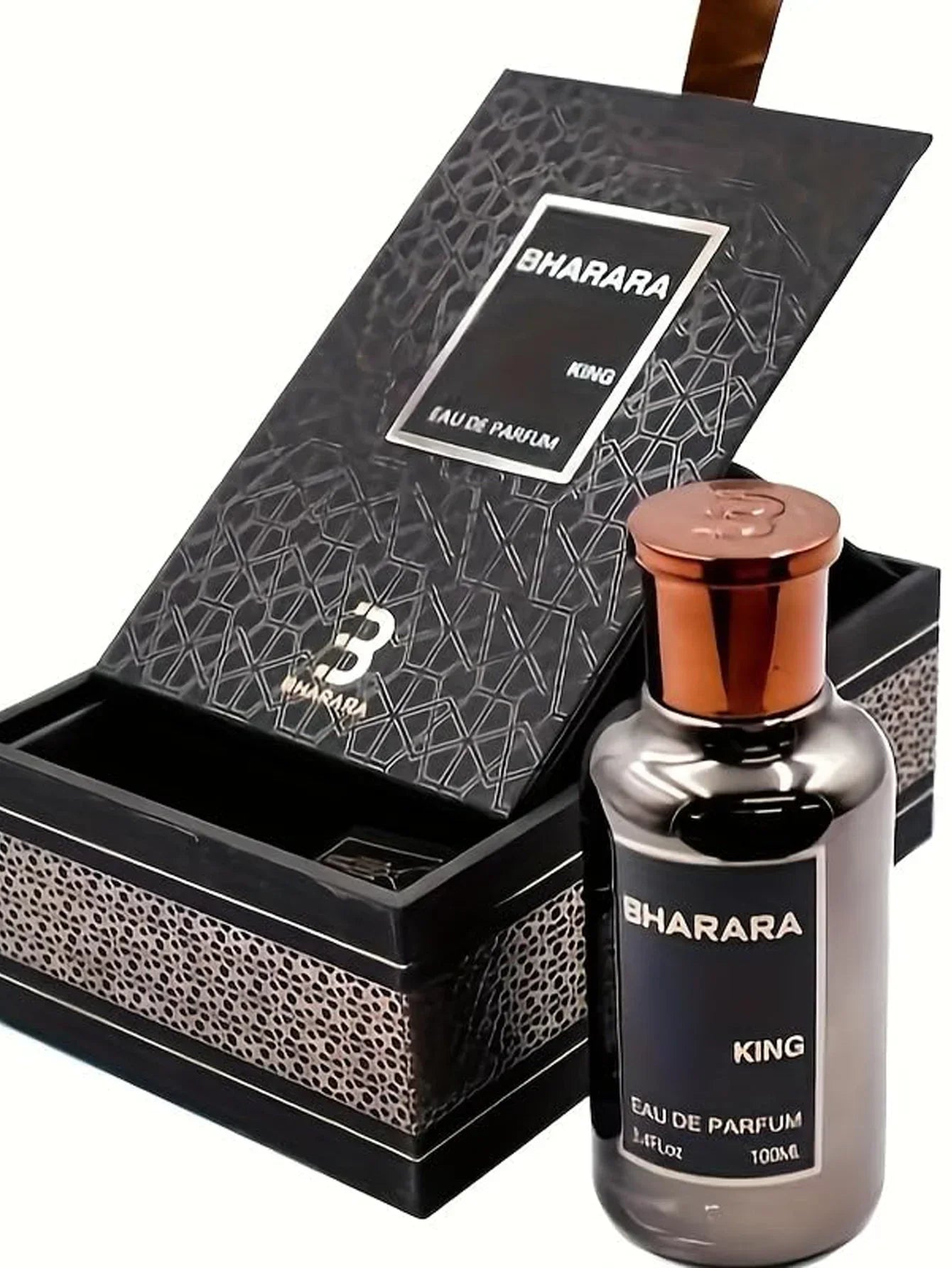 Bharara King EDP for Men 3.4oz – Bold Woody Amber Cologne, Ideal Holiday Gift