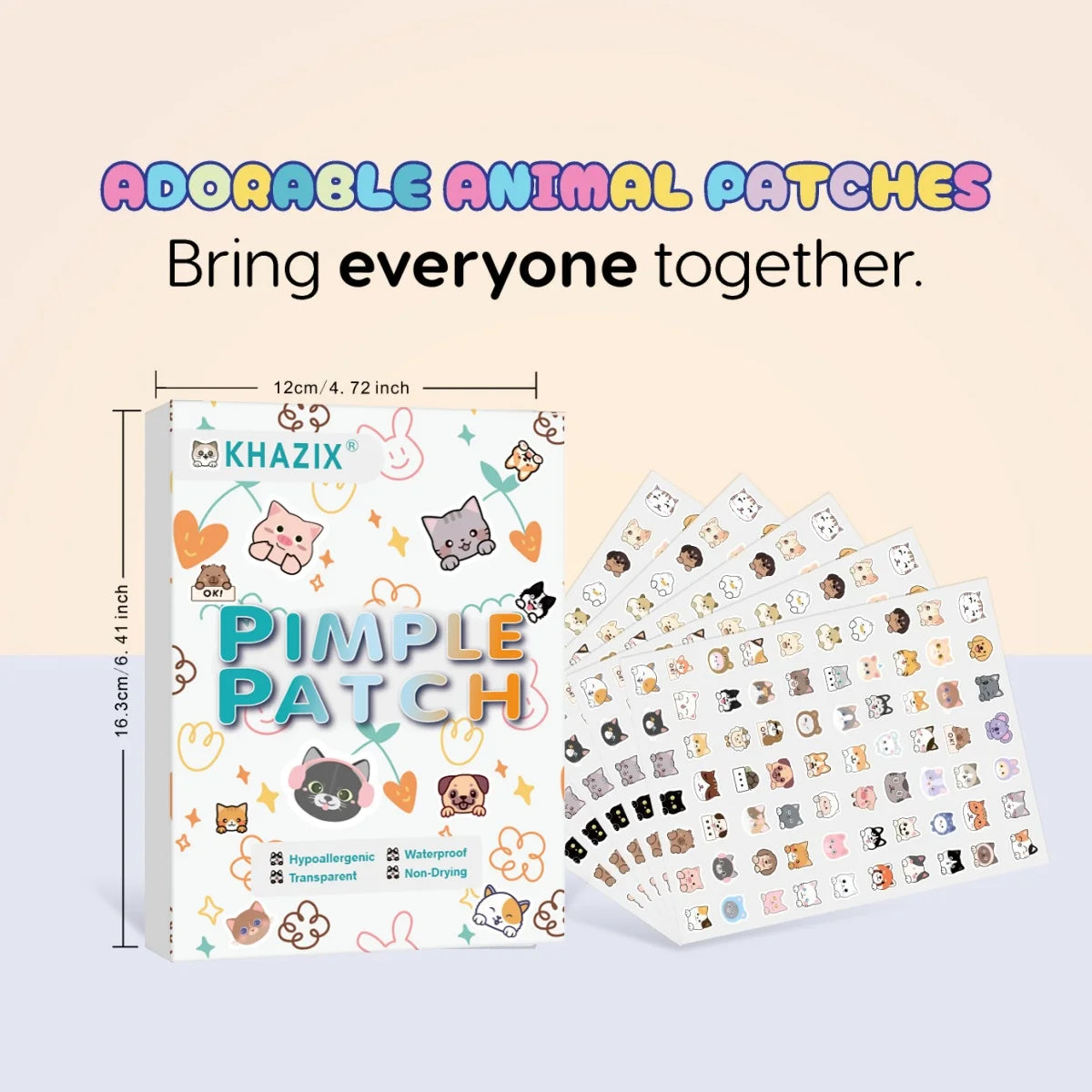 70 pcs Cartoon acne patch, cute cat-shaped facial concealer acne patch, safe, non-toxic