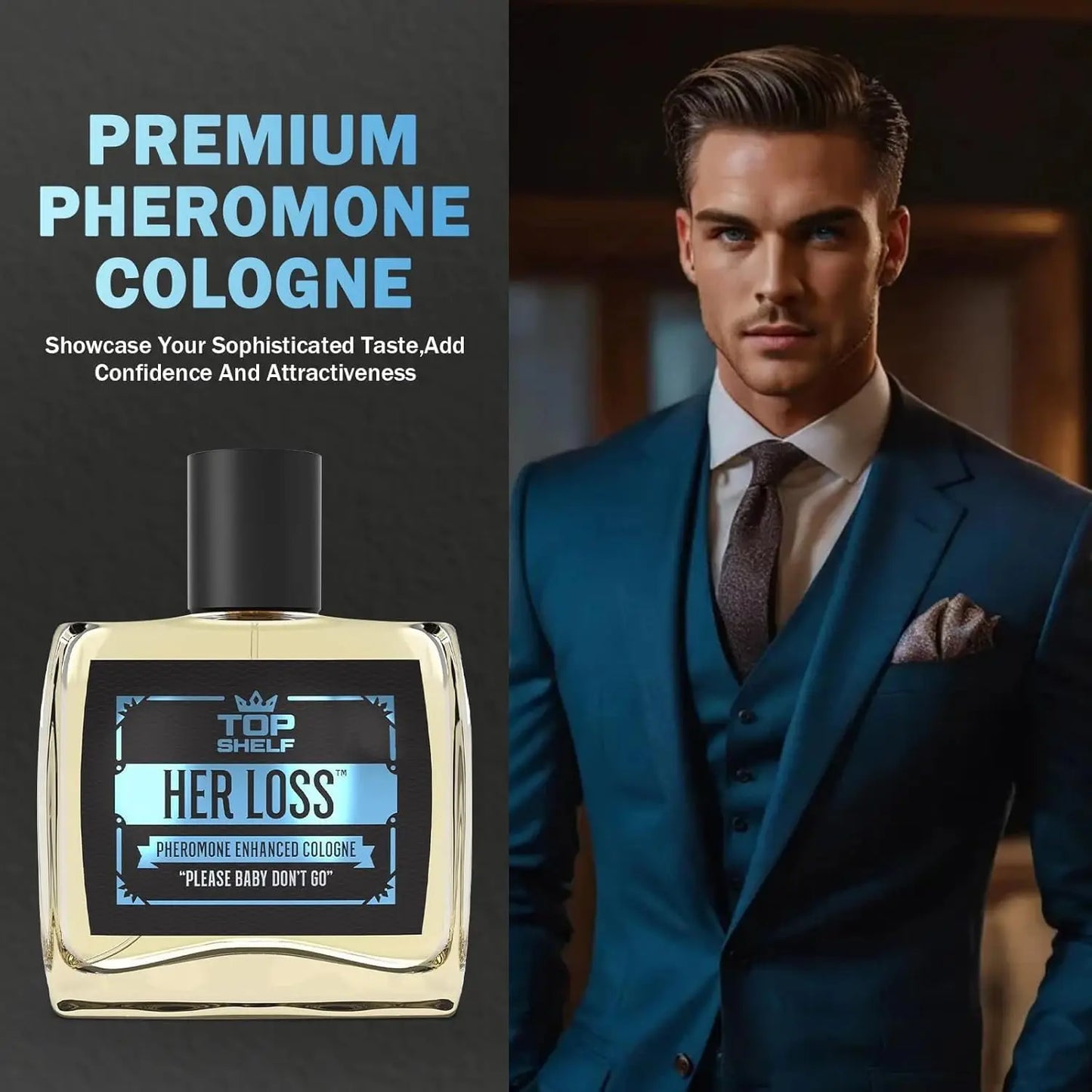 Her Loss For Men Eau de Parfum (EDP) 100ML | Science-Enhanced Pheromone Scent | Raw Appeal & Confidence Spray