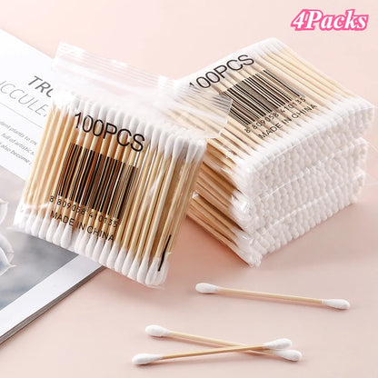 100/300/500 Pcs Bamboo Baby Cotton Swab Cleaning of Ears Tampons Cotonete Health Beauty Cotton Swab Ear Cleaning Sticks
