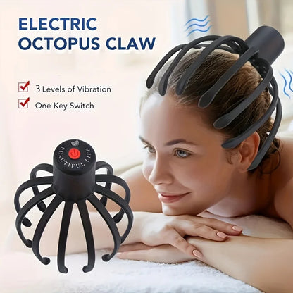 Electric Claw Scalp Massager 3 Vibration Levels USB Rechargeable Neck and Shoulder Relaxation Universal Fit Ideal Gift