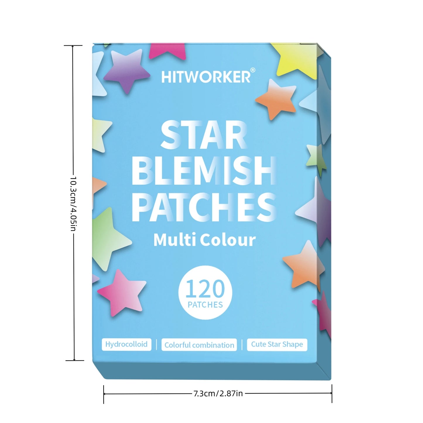 120pcs Salicylic Acid Acne Patches Colorful Star Combination Pack for Blemish Treatment And Skin Care
