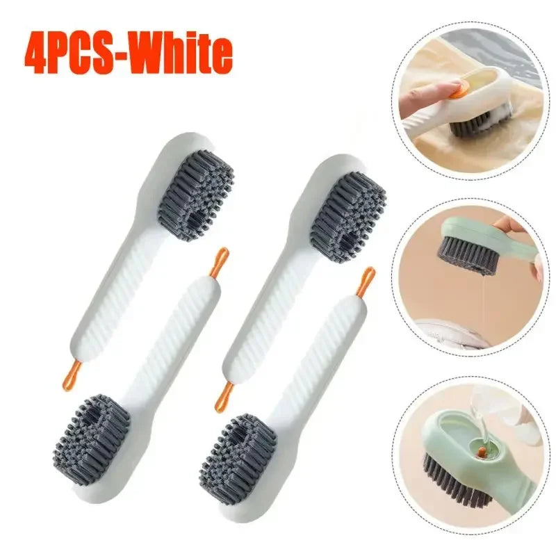 Cleaning Brush Soft Bristled Liquid Shoe Brush Long Handle Brush Clothes Brush Shoe Clothing Board Brush Household Cleaning Tool