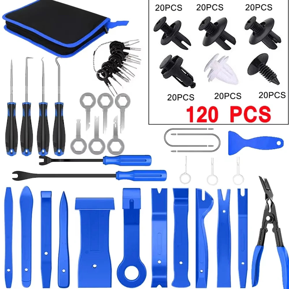 Auto Door Clip Panel Trim Removal Tool Car Audio Disassembly Kits Navigation Disassembly Installer Prying Automobile Nail Puller