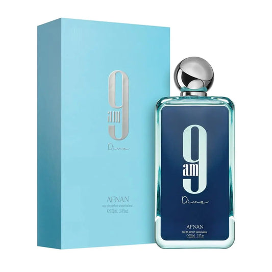 Afnan 9 AM Dive Unisex Eau de Parfum (EDP) 100ML, Fresh Aquatic Citrus Scent, Long Lasting Daytime Spray