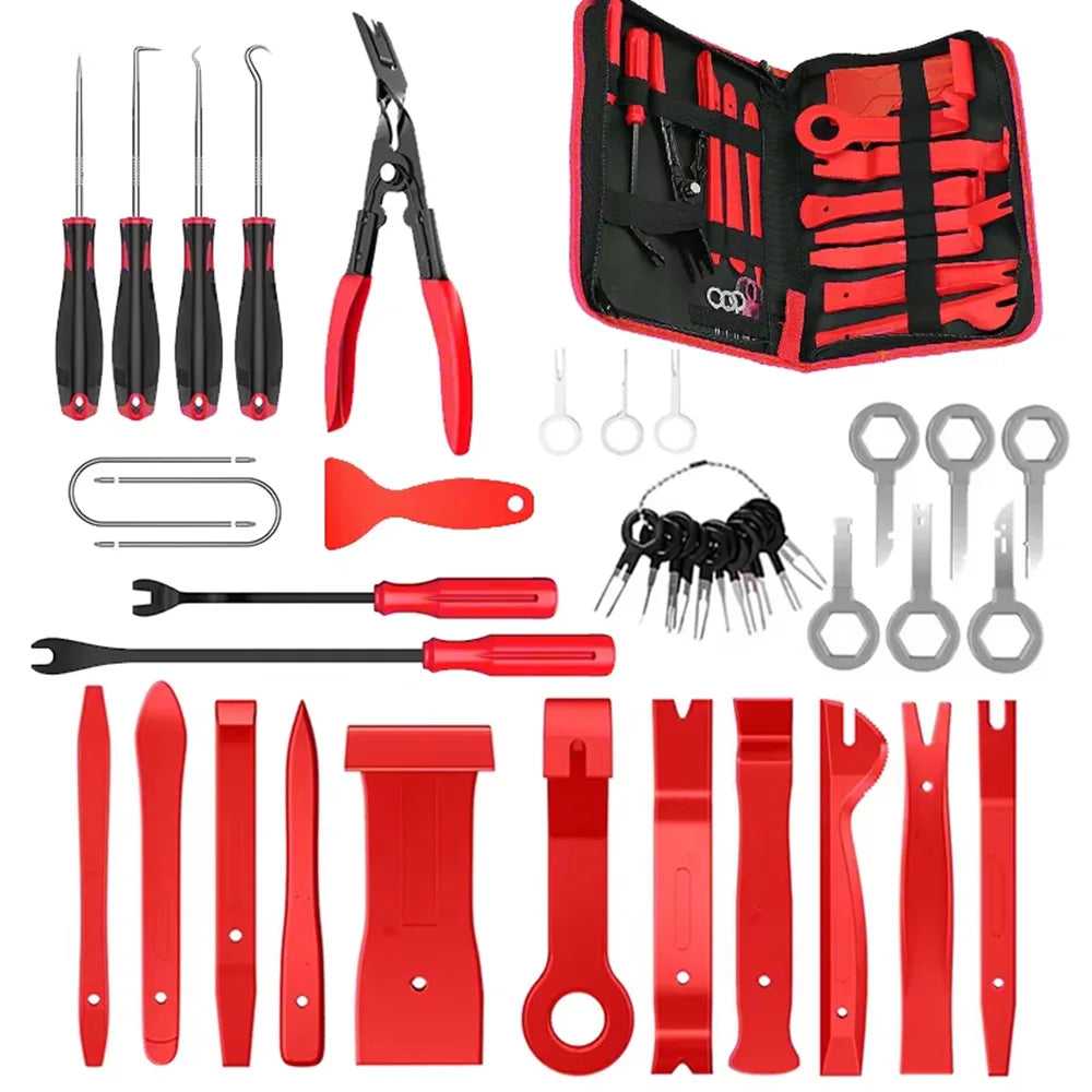 Auto Door Clip Panel Trim Removal Tool Car Audio Disassembly Kits Navigation Disassembly Installer Prying Automobile Nail Puller