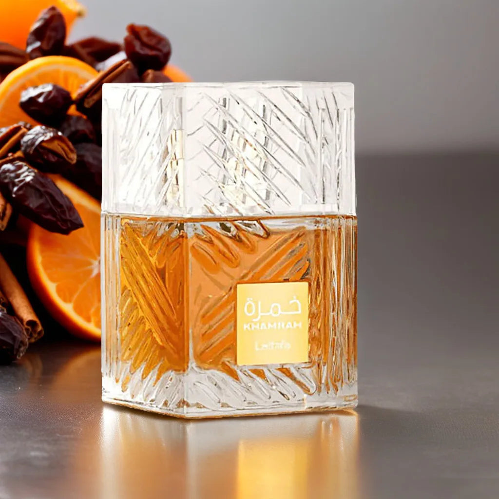 Lattafa Khamrah EDP 100ml – Warm Spicy Amber Long Lasting Unisex Perfume Gift for Halloween Christmas Thanksgiving