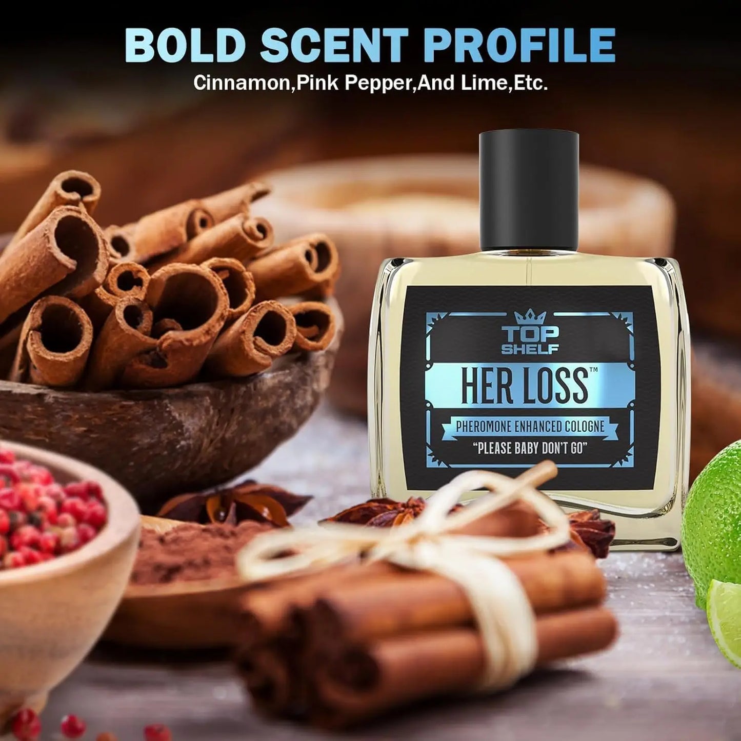 Her Loss For Men Eau de Parfum (EDP) 50+10ML | Science-Enhanced Pheromone Scent | Unleash Raw Appeal & Confidence