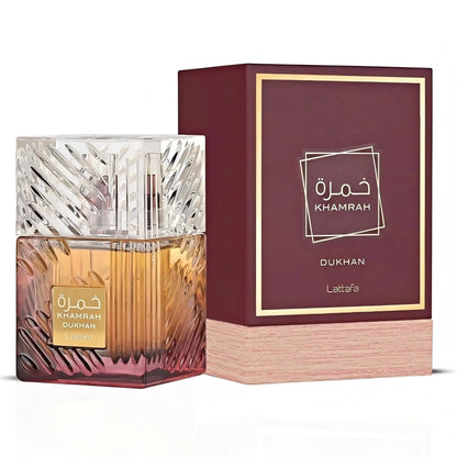 Lattafa Khamrah EDP 100ml – Warm Spicy Amber Long Lasting Unisex Perfume Gift for Halloween Christmas Thanksgiving
