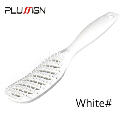 Styling Curly Hair Brush Salon Scalp Massager Comb Detangling Drying Brush Anti Static Curved Vent Brush Hairdressing Styling