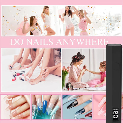 YIKOOLIN Portable Nail Dryer Machine USB Mini Nail Dryer Lamp UV LED Nail Light for Curing All Nail Gel Nail Lamp Home Salon Too