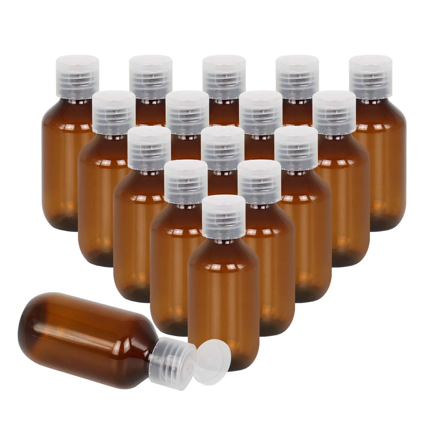 16Pcs Flip Top Travel Bottles Reusable Lotion Bottles Portable for Face Wash Sunscreen Hand Cream Travel Makeup Dispensers