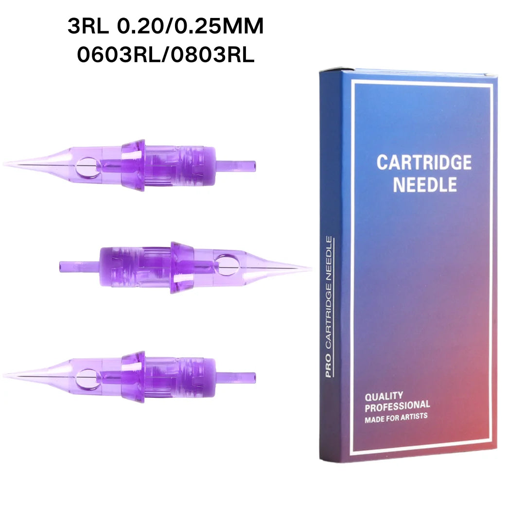 10/20/50Pcs Tattoo Scalp Needles 0.20/0.25mm 3RL 0603RL 0803RL Disposable Semi-Permanent Eyebrow Lip Makeup SMP Cartridges