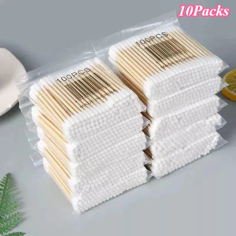 100/300/500 Pcs Bamboo Baby Cotton Swab Cleaning of Ears Tampons Cotonete Health Beauty Cotton Swab Ear Cleaning Sticks