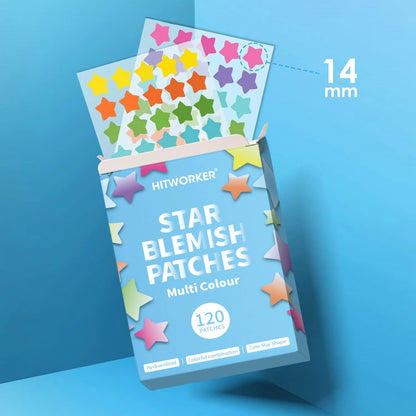 120pcs Salicylic Acid Acne Patches Colorful Star Combination Pack for Blemish Treatment And Skin Care