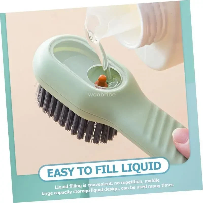Cleaning Brush Soft Bristled Liquid Shoe Brush Long Handle Brush Clothes Brush Shoe Clothing Board Brush Household Cleaning Tool