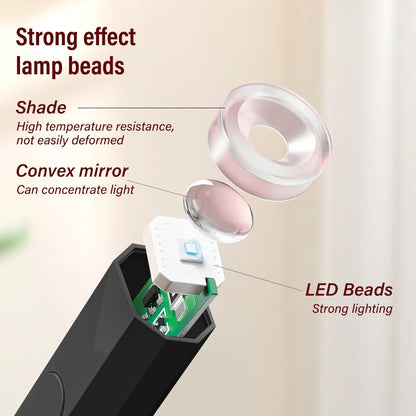 YIKOOLIN Portable Nail Dryer Machine USB Mini Nail Dryer Lamp UV LED Nail Light for Curing All Nail Gel Nail Lamp Home Salon Too
