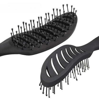 Styling Curly Hair Brush Salon Scalp Massager Comb Detangling Drying Brush Anti Static Curved Vent Brush Hairdressing Styling
