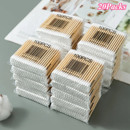 100/300/500 Pcs Bamboo Baby Cotton Swab Cleaning of Ears Tampons Cotonete Health Beauty Cotton Swab Ear Cleaning Sticks
