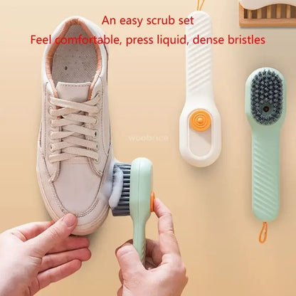 Cleaning Brush Soft Bristled Liquid Shoe Brush Long Handle Brush Clothes Brush Shoe Clothing Board Brush Household Cleaning Tool