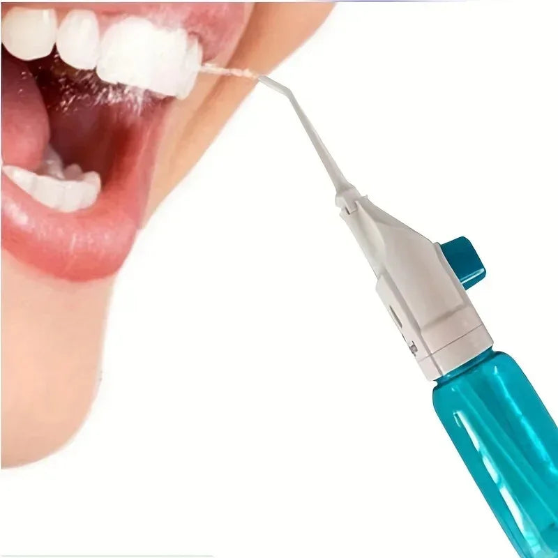 1PC Electric High-Pressure Water Flosser - Manual Pulse Jet Cleaner for Teeth & Gums, Portable Oral Irrigator with Deep Cleaning