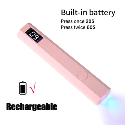 YIKOOLIN Portable Nail Dryer Machine USB Mini Nail Dryer Lamp UV LED Nail Light for Curing All Nail Gel Nail Lamp Home Salon Too