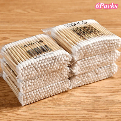 100/300/500 Pcs Bamboo Baby Cotton Swab Cleaning of Ears Tampons Cotonete Health Beauty Cotton Swab Ear Cleaning Sticks