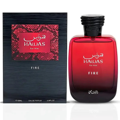 Rasasi Hawas Fire For Men Eau de Parfum (EDP) 100ML, Fiery & Powerful Scent, Long Lasting Luxury Spray