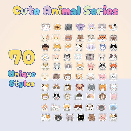 70 pcs Cartoon acne patch, cute cat-shaped facial concealer acne patch, safe, non-toxic