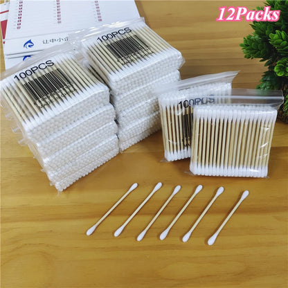 100/300/500 Pcs Bamboo Baby Cotton Swab Cleaning of Ears Tampons Cotonete Health Beauty Cotton Swab Ear Cleaning Sticks