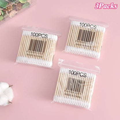 100/300/500 Pcs Bamboo Baby Cotton Swab Cleaning of Ears Tampons Cotonete Health Beauty Cotton Swab Ear Cleaning Sticks