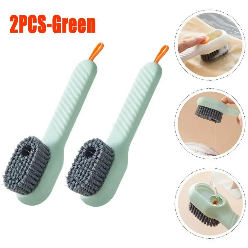 Cleaning Brush Soft Bristled Liquid Shoe Brush Long Handle Brush Clothes Brush Shoe Clothing Board Brush Household Cleaning Tool