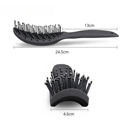 Styling Curly Hair Brush Salon Scalp Massager Comb Detangling Drying Brush Anti Static Curved Vent Brush Hairdressing Styling